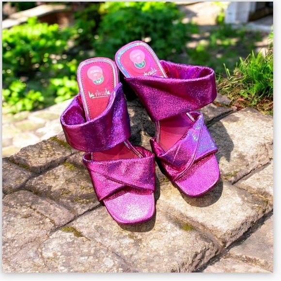 La Strada Pink Heeled Sandals - Picture 1 of 3